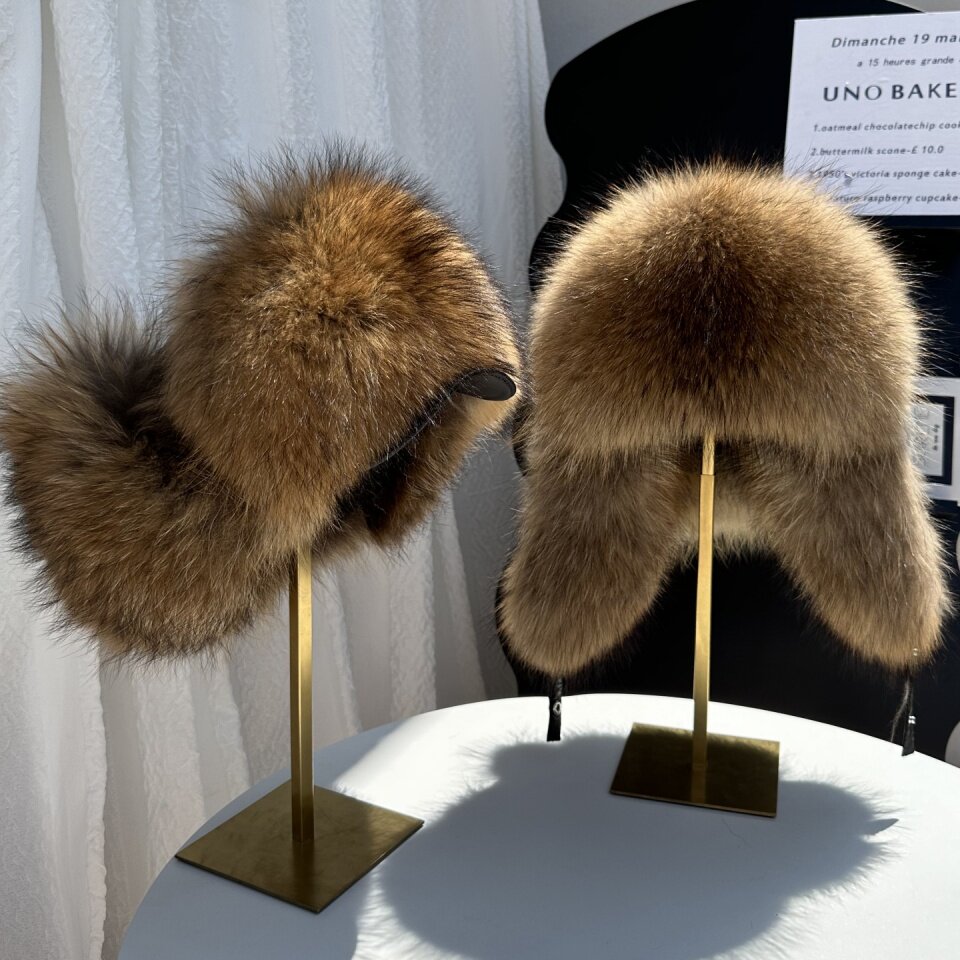 Trapper Hat Ear Flap - Real Fox Fur Trapper Hat Men