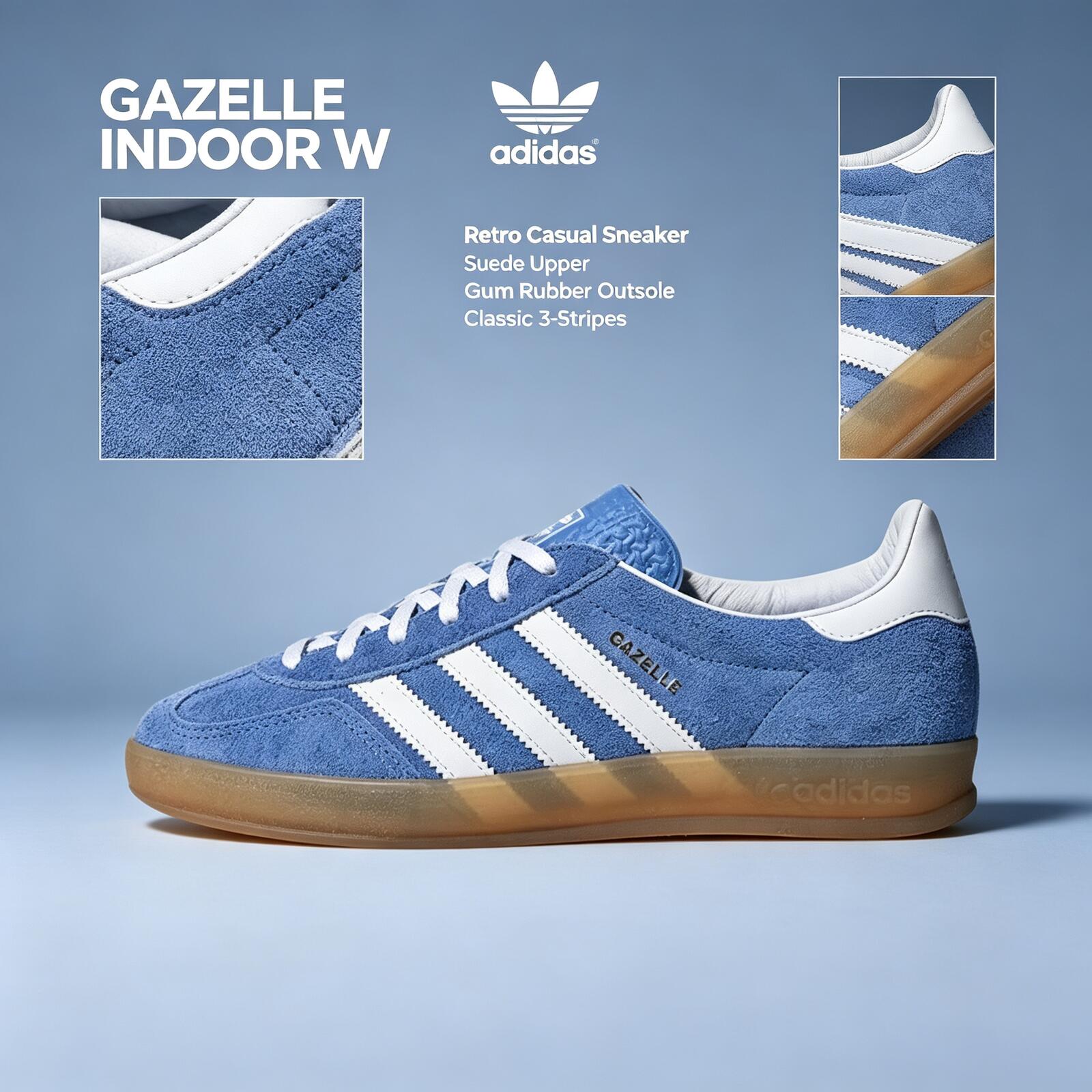 Adidas GAZELLE  INDOOR W Origi - огляд і ціна Adidas Shoes Gazelle