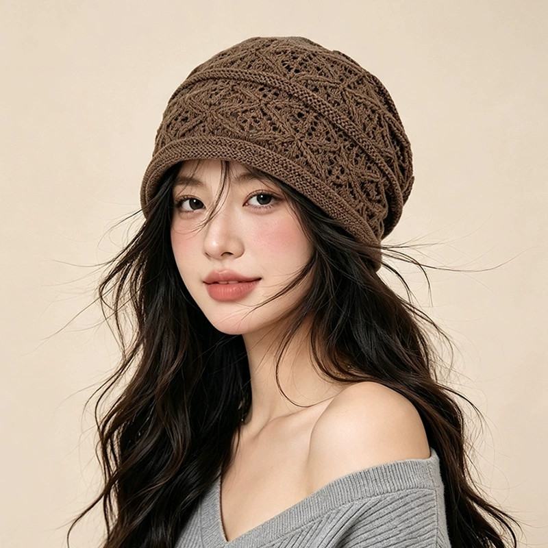 Ladies Cuffed Hollow‑Out Slouc - огляд і ціна Beanie Cuffed Knit