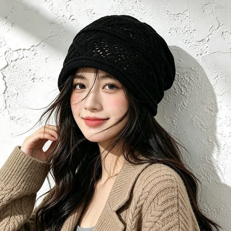 Ladies Cuffed Hollow‑Out Slouc - огляд і ціна Beanie Cuffed Knit
